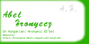 abel hronyecz business card